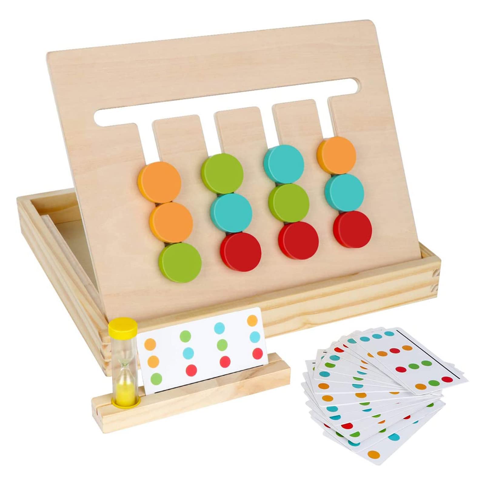 AugToy color-shape slide puzzle board highlights color recognition and fine motor skills.