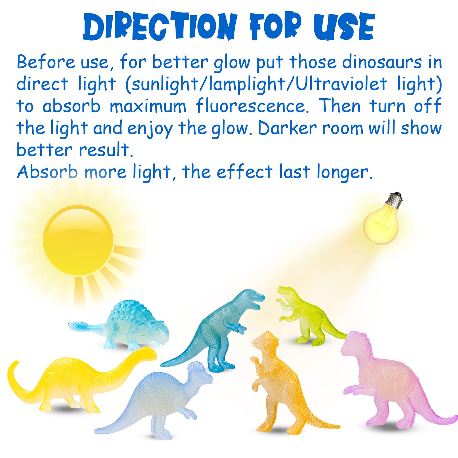 AugToy dinosaur party favors glow in the dark for goody bags