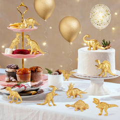 AugToy Gold Dino Figure Brachiosaurus, durable mini decor for shelves.