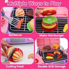 AugToy pink play food set invites creative meals during indoor or outdoor play.