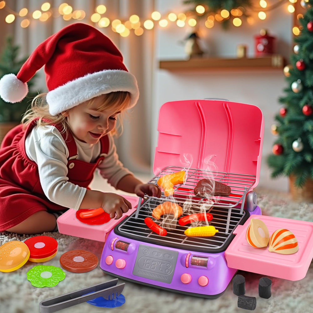 AugToy pink smoke-sound grill image demonstrates immersive pretend cooking for kids.