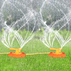AugToy kids sprinkler attached to hose for easy outdoor fun