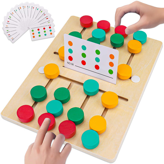 AugToy Montessori color matching board sliding puzzle promotes color recognition skills