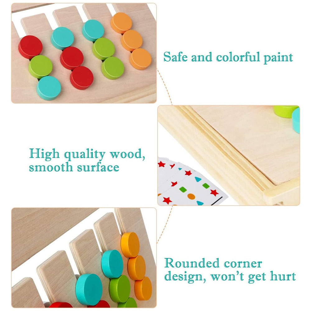 AugToy Montessori-inspired wooden toy supports early cognitive skills with wooden construction.