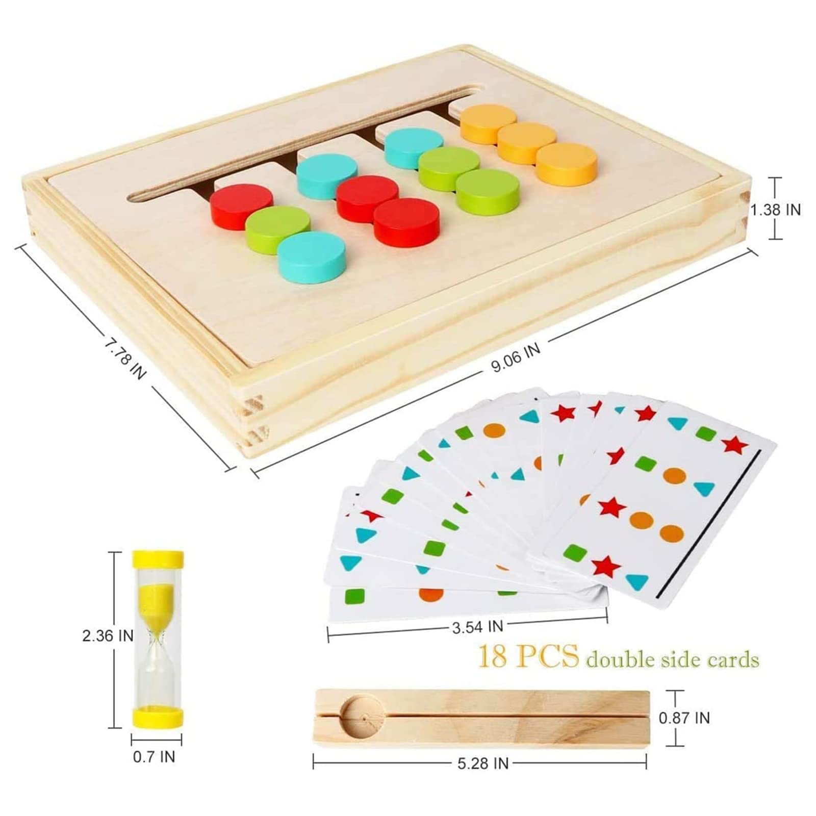 AugToy wooden puzzle made with non-toxic paint and a smooth surface for safe play.