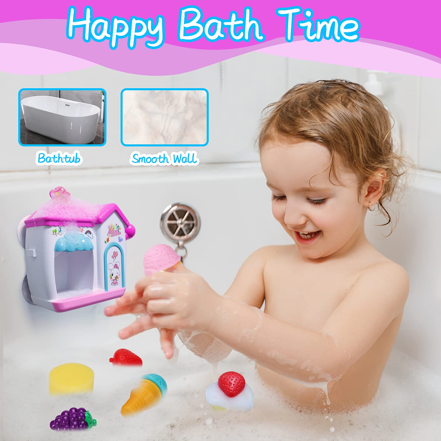 AugToy suction cups bath toy sticks securely to tub walls