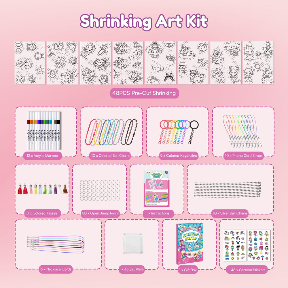Auihiay 12-pack acrylic markers for vibrant shrink art coloring.