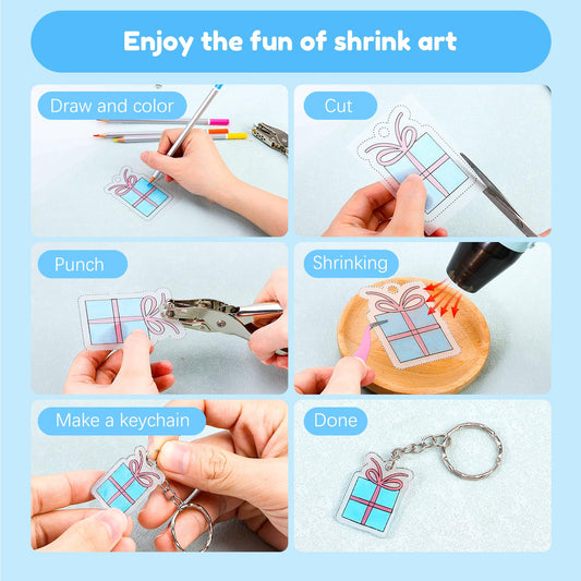 Auihiay 20-pack shrink paper sheets for colorful designs
