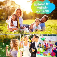 Aujazyble compatible with bubble machines, wands, and blowers.