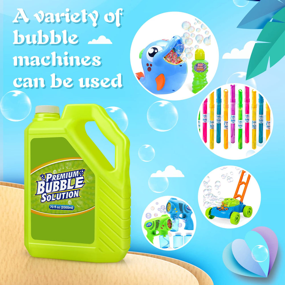 Aujazyble bubble refill with easy-hold handle during busy parties.