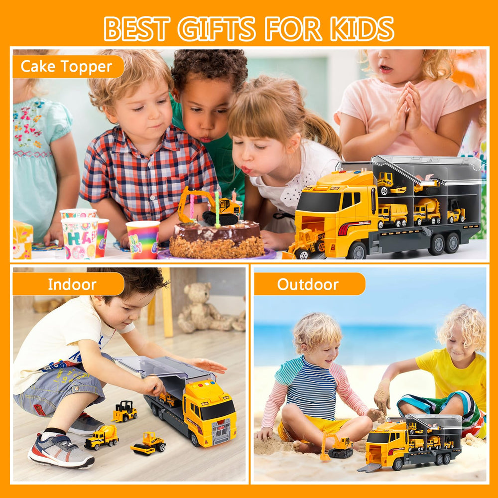 Aukdin cement mixer truck toy adds colorful, action-packed building adventures