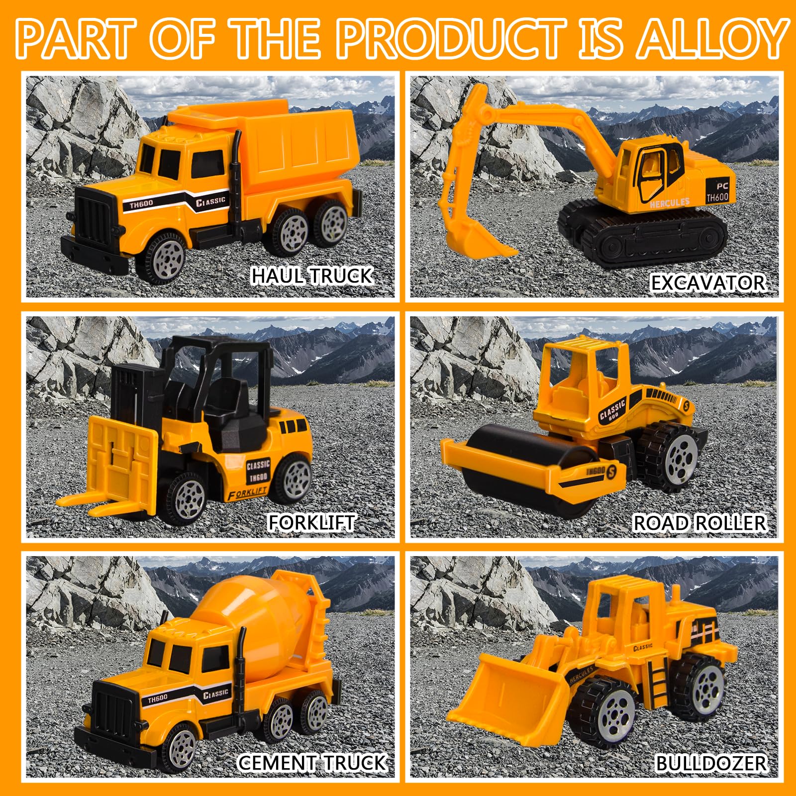 Aukdin road roller construction toy for pretend-site projects