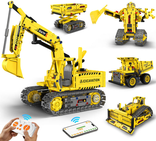 Aukfa excavator 555 pieces in action, fueling imaginative building play and problem solving.