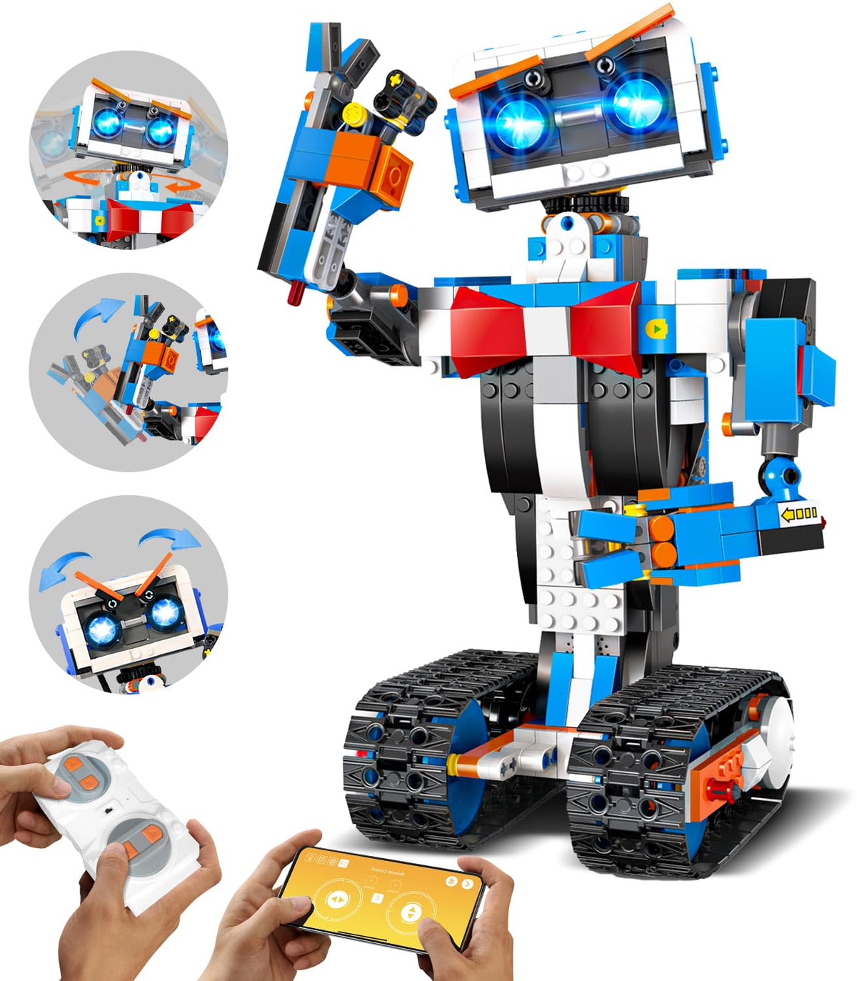 Aukfa STEM robot building kit front view showing compact educational design