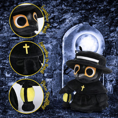 AULUDA plague doctor plush hugging pillow, perfect for reading corners and cozy naps.