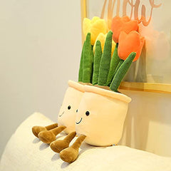 AULUDA Tulip Plush Toy during family movie night, cozy couch companion