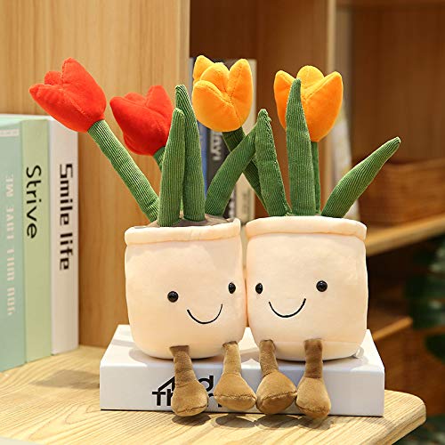 AULUDA Tulip Plush Toy on sofa, ideal reading buddy for quiet moments