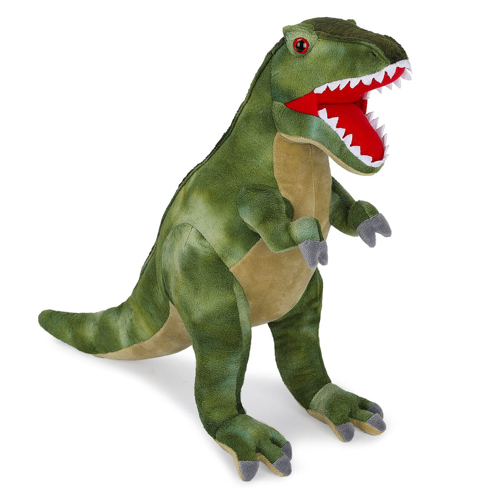 Auluda Tyrannosaurus Rex plush 18-inch, blue fur, perfect bedtime cuddle.