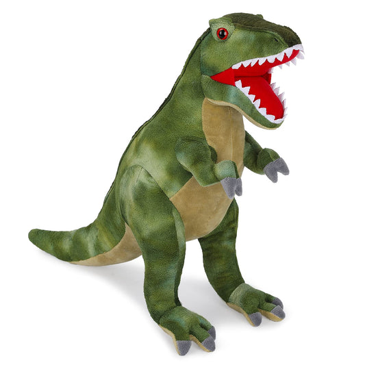 Auluda Tyrannosaurus Rex plush 18-inch, blue fur, perfect bedtime cuddle.