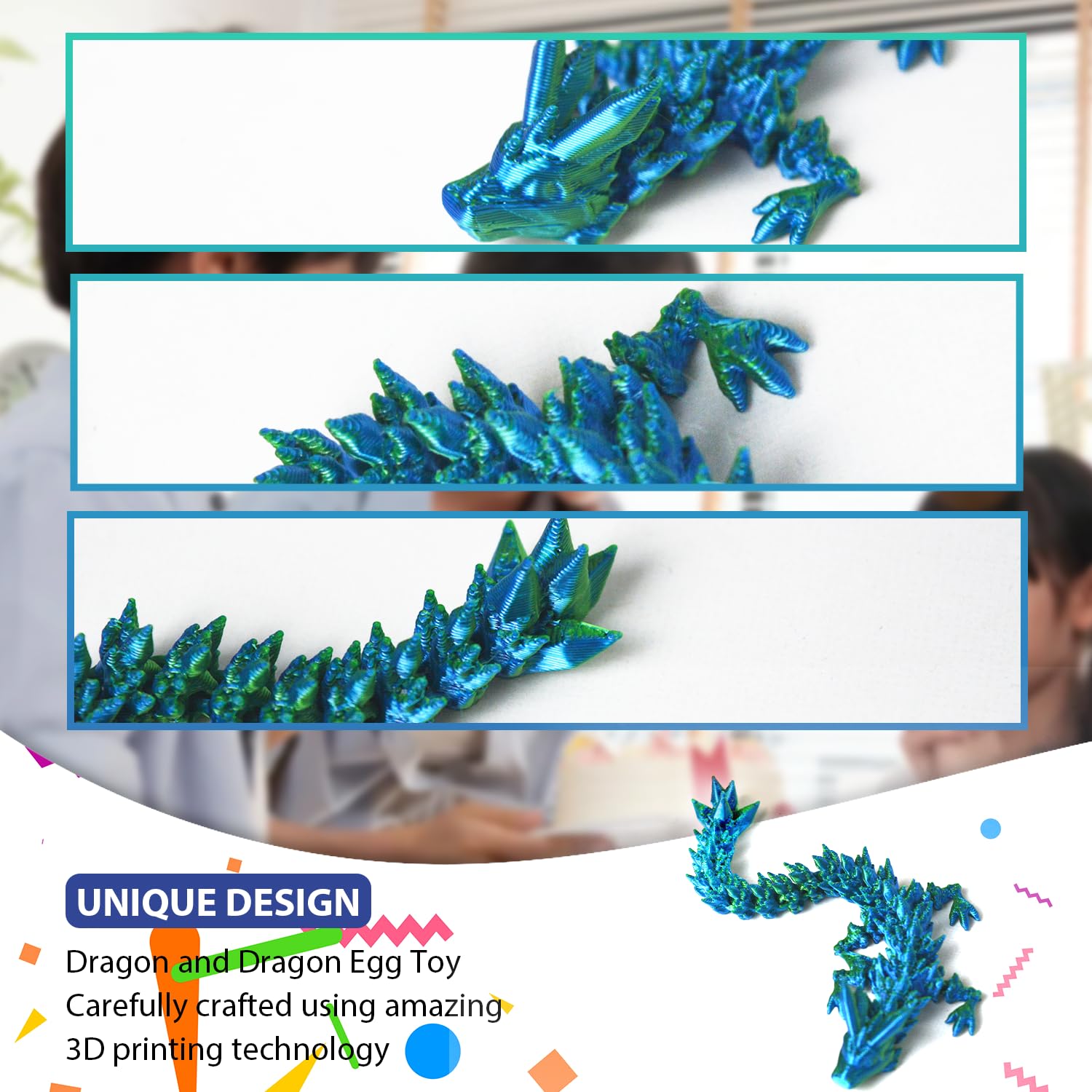 AUMEILLER dragon egg detail emphasizes tiny scales and lifelike features.