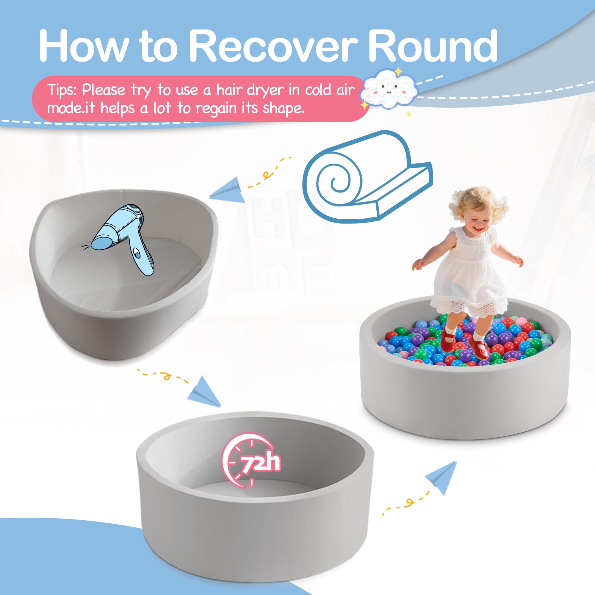 Aunekiv ball pit ready-to-gift for birthdays and holidays with easy setup.