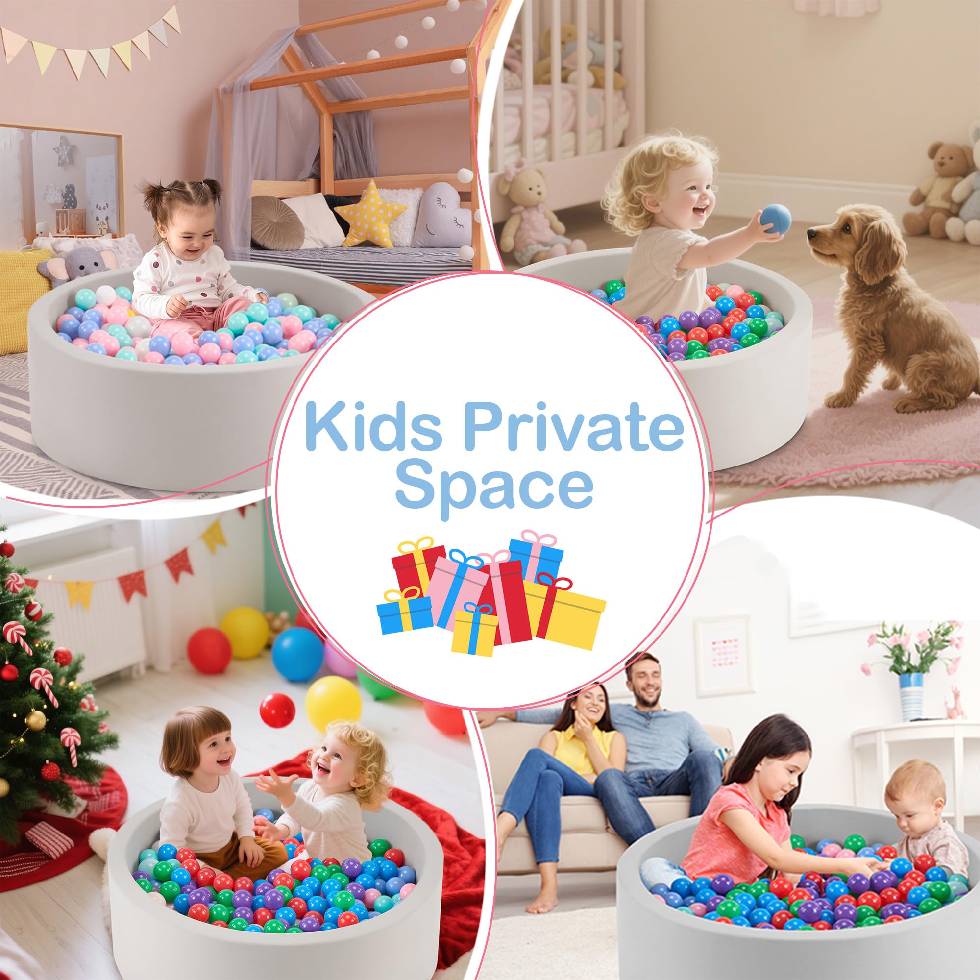 Aunekiv ball pit ideal for indoor toddler play and safe family fun.