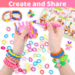 Auney 1000-plus colorful loops for durable, vibrant bracelet crafts.