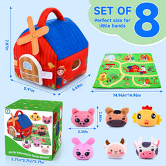 Auney portable barn with easy carry handle for on-the-go fun.
