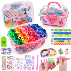 Auney bracelet kit with unicorn stickers for creative gift-giving.