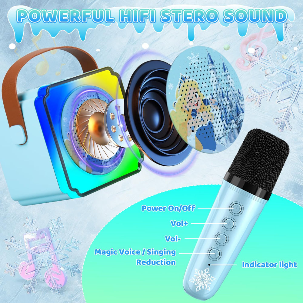 Auney mini portable karaoke machine for on-the-go singing.
