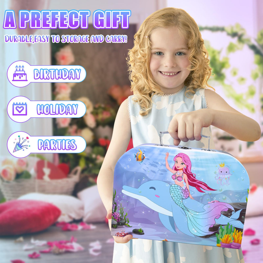 Auney Mermaid Tea Set snacks and tea bags focus for realistic party treats