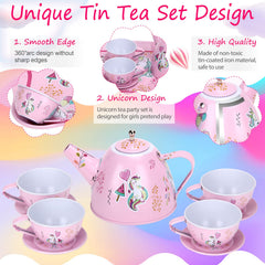 Auney Unicorn Tea Set cupcake stand for organized party style play