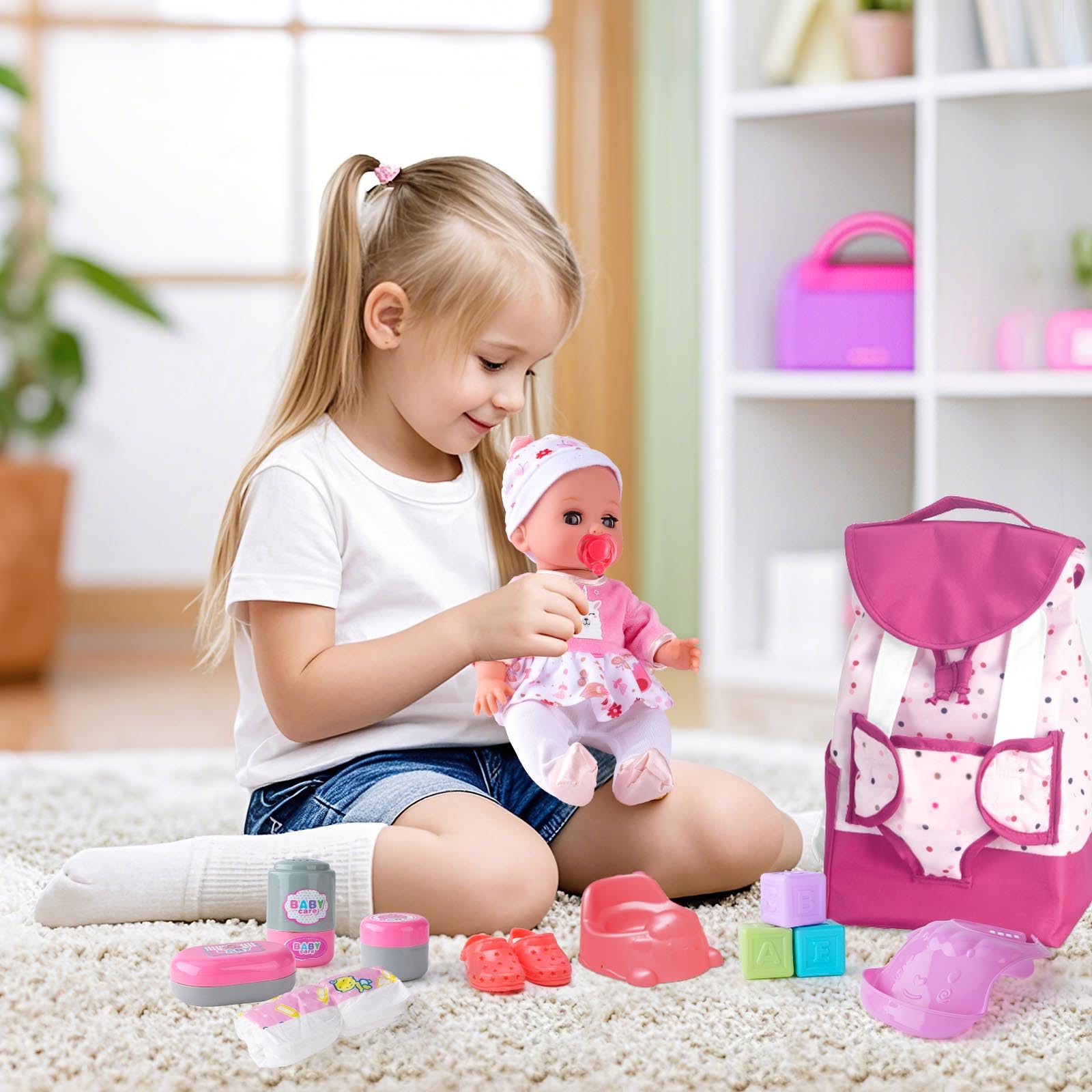 AuntyFey Baby Doll shoes and outfit invites dressing-up and imaginative storytelling