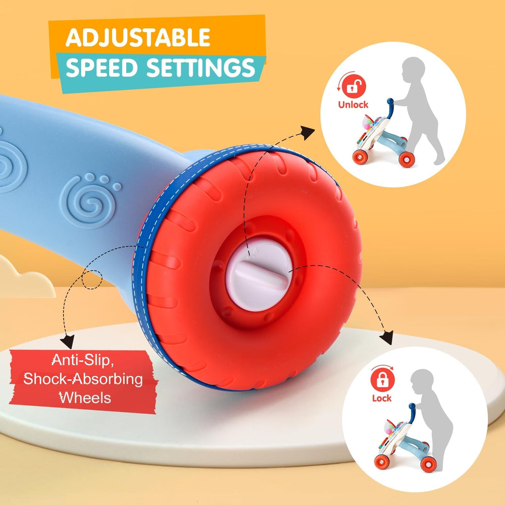 AuntyFey anti-slip wheels help steady toddler movements