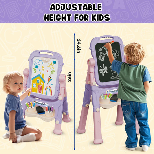 AuntyFey kids easel magnets with letters and numbers for early literacy practice.