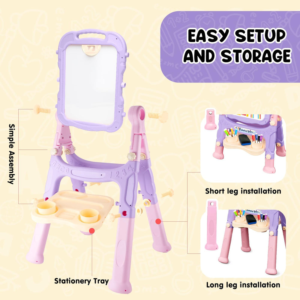 AuntyFey portable and lightweight easel for home, travel, or outdoors.