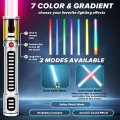AuntyFey extendable saber offers adjustable length for compact storage.