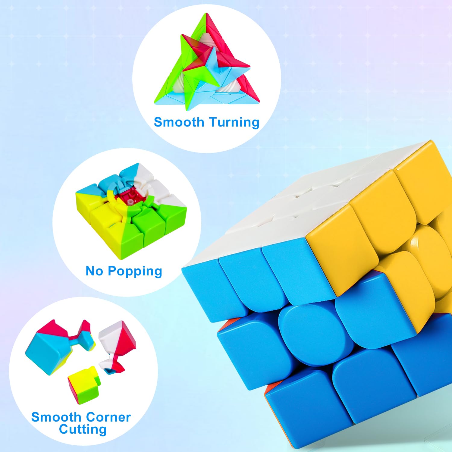 AuntyFey 3x3x3 speed cube, precise turns for faster solving