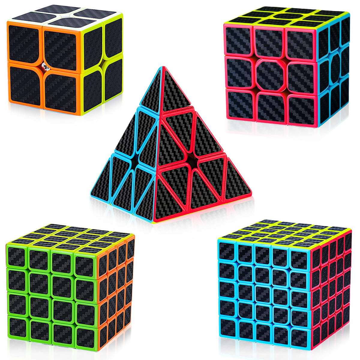 AuntyFey speed cube set 2x2 cube with smooth rotation for fast beginner solves