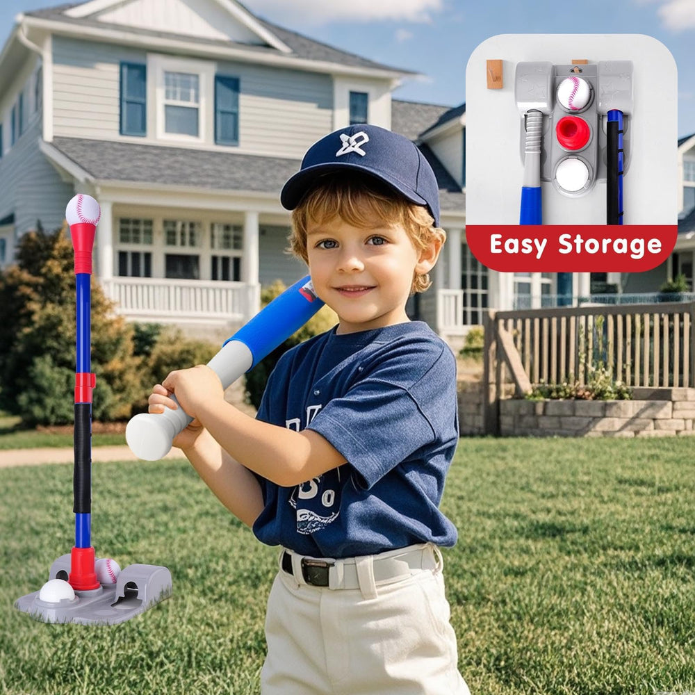 AuntyFey Tball Set backyard play in action for family fun.