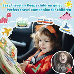 Aurasys Montessori travel busy book encourages learning during trips
