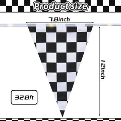 Aurelema checkered flag banner with remote control enabling eight lighting modes.