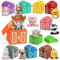 AuroTops farm barn playset with 10 barns and 10 animals for interactive learning.