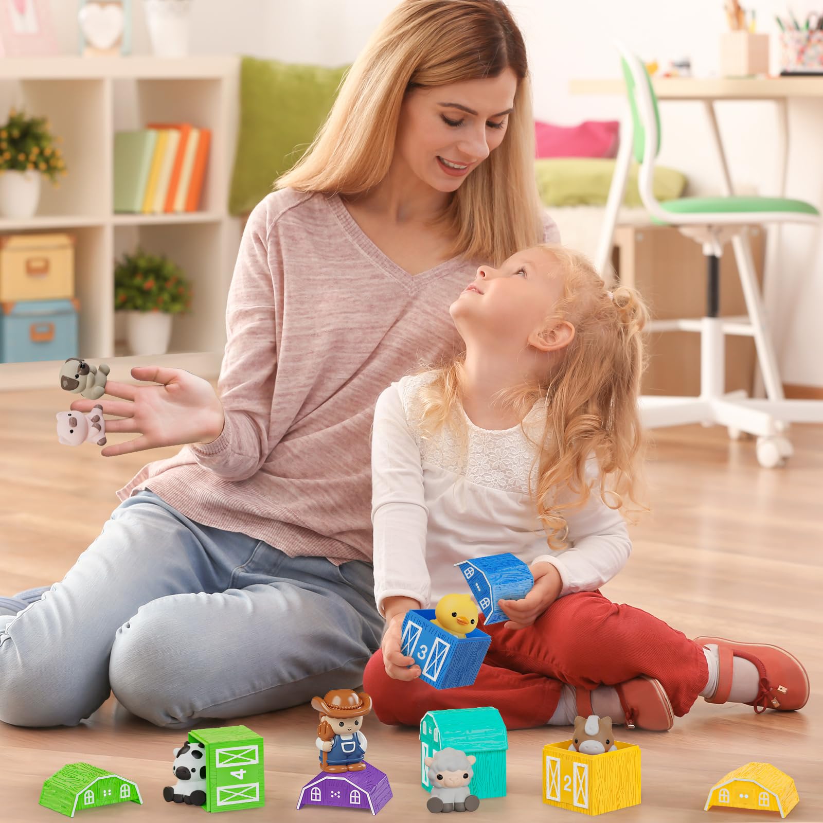AuroTops colorfully designed set strengthens hand-eye coordination and fine motor skills.