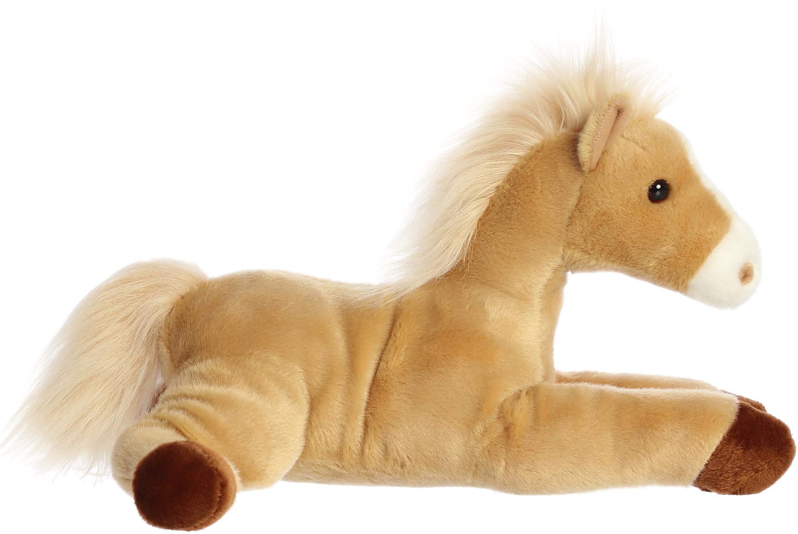 Aurora Adorable Flopsie Butterscotch Pony side-view highlights lifelike mane and tail for imaginative play.