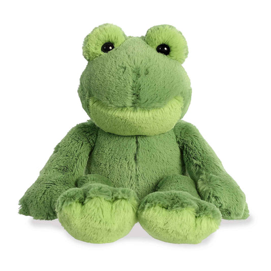 Aurora Fernando Frog plush green sits upright for playful display.