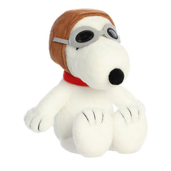 Aurora Adorable Peanuts Flying Ace stuffed animal, front view, a cuddly Snoopy for fans.