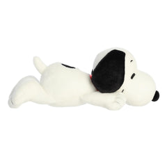 Aurora Adorable Peanuts Snuggle Snoopy texture closeup reveals plush surface and stitching.
