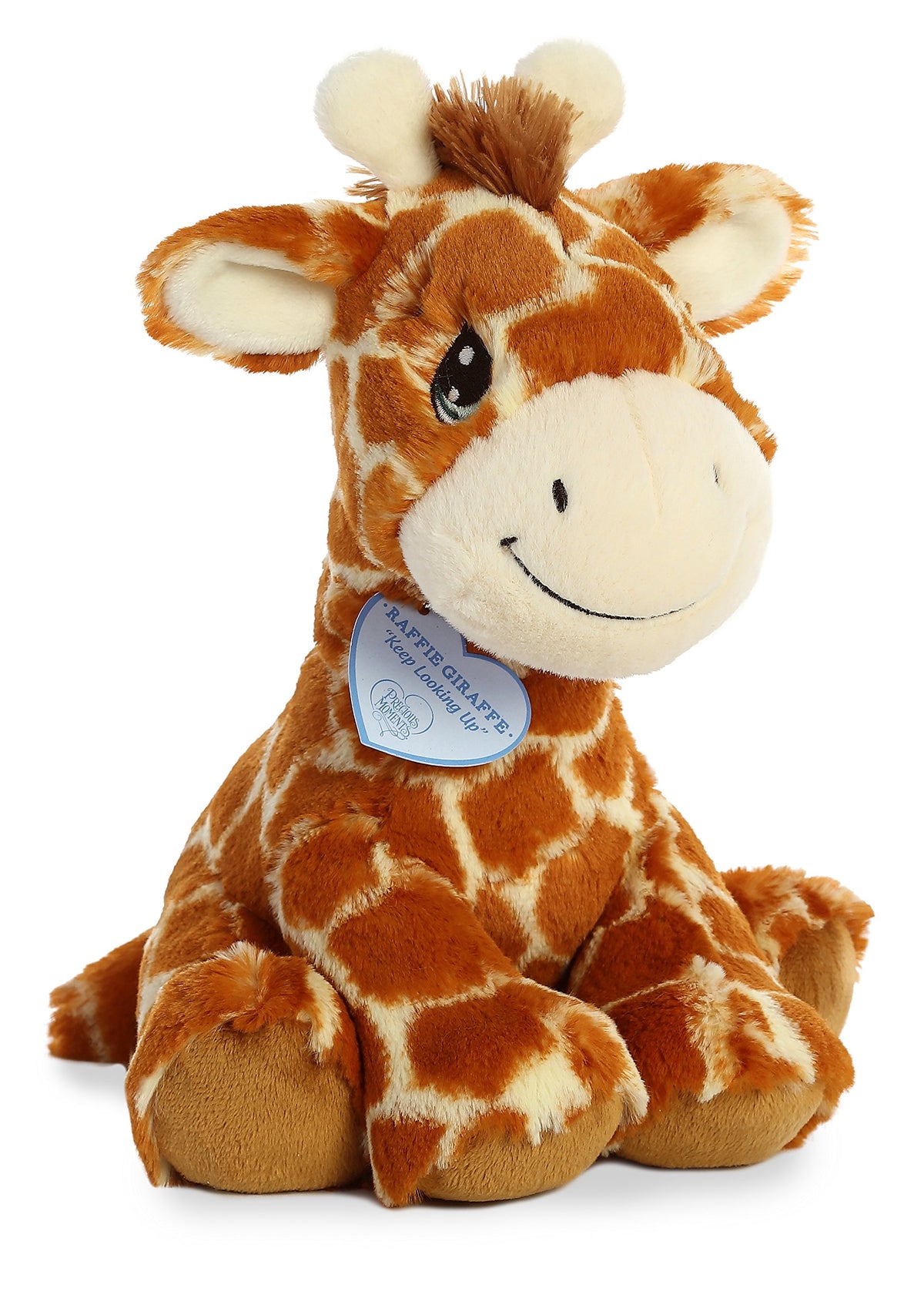 Aurora Raffie Giraffe plush with Precious Moments charm—perfect comforting companion for kids.