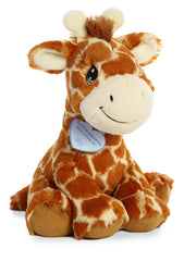 Aurora Raffie Giraffe plush with Precious Moments charm—perfect comforting companion for kids.